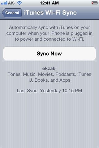 วิธีใช้ wifi sync ใน iOS 5 15