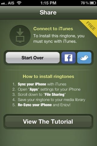 วิธีทำ Ringtone iphone ด้วย App Mobile 17 33