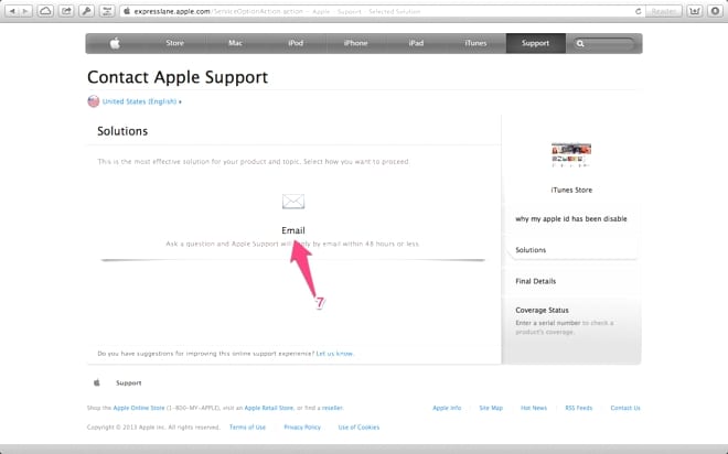 วิธีติดต่อ iTunes Support 11